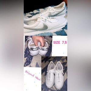 Nike Daybreak (white & metallic)  Brand New size 7.5    (Great for sports)